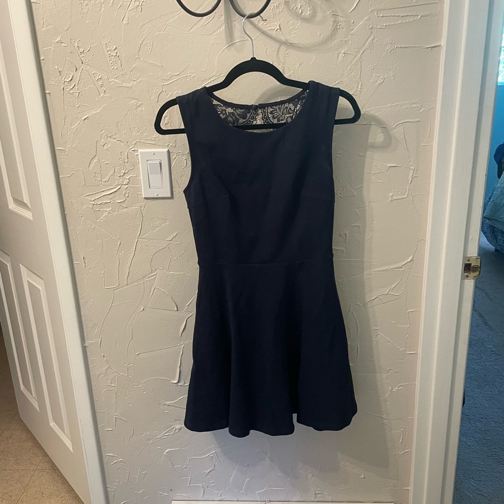 Lulus Navy Blue Lace Dress